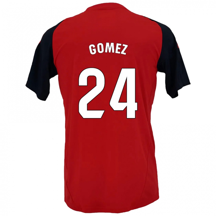 Kinderen Jonathan Gómez #24 Rood Zwart Thuisshirt Thuistenue 2024/25 T-Shirt