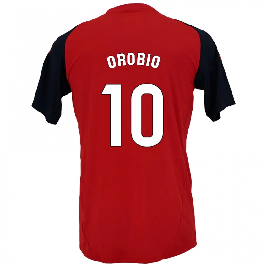 Kinderen Ekhiotz Orobio #10 Rood Zwart Thuisshirt Thuistenue 2024/25 T-Shirt