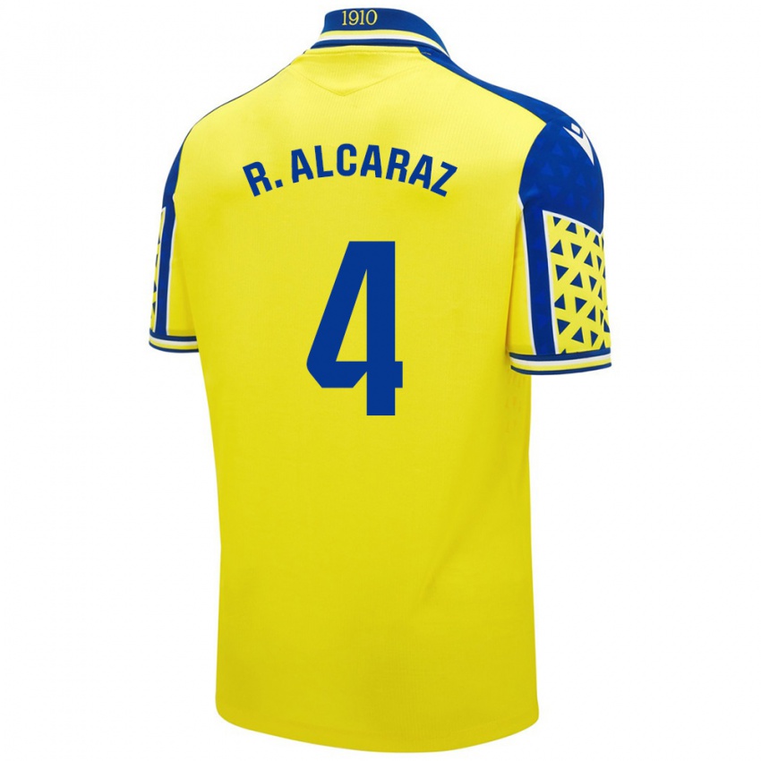 Kinderen Rubén Alcaraz #4 Geel Blauw Thuisshirt Thuistenue 2024/25 T-Shirt