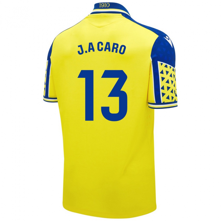 Kinderen José Antonio Caro #13 Geel Blauw Thuisshirt Thuistenue 2024/25 T-Shirt