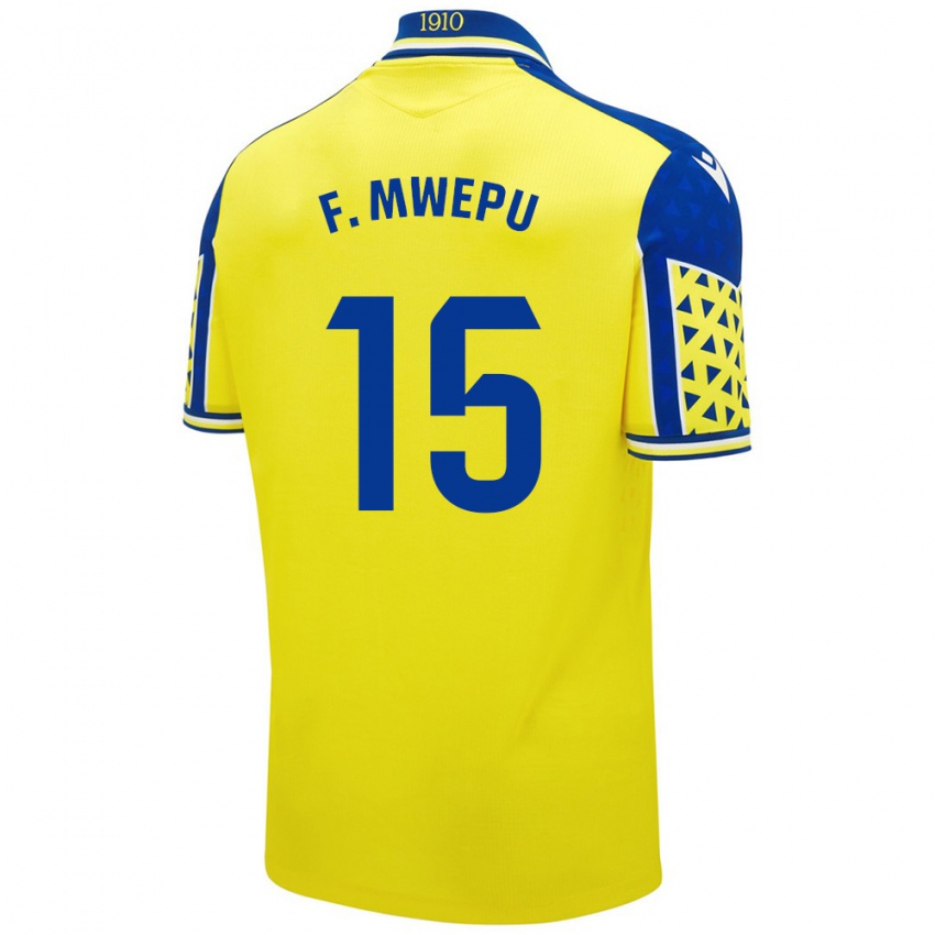 Kinderen Francisco Mwepu #15 Geel Blauw Thuisshirt Thuistenue 2024/25 T-Shirt