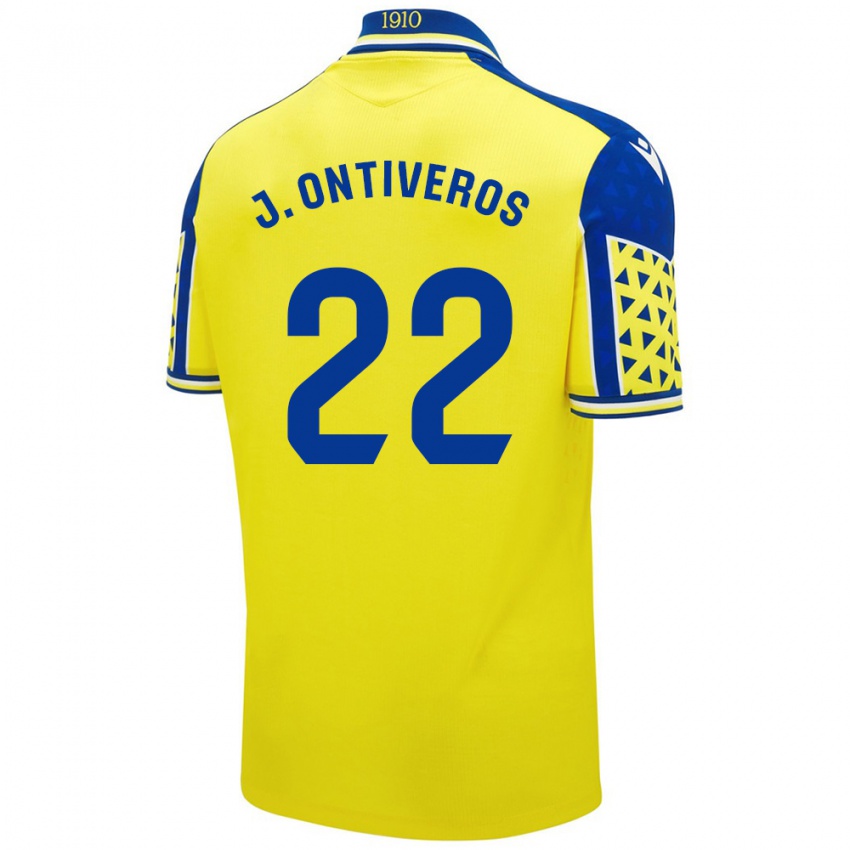 Kinderen Javi Ontiveros #22 Geel Blauw Thuisshirt Thuistenue 2024/25 T-Shirt