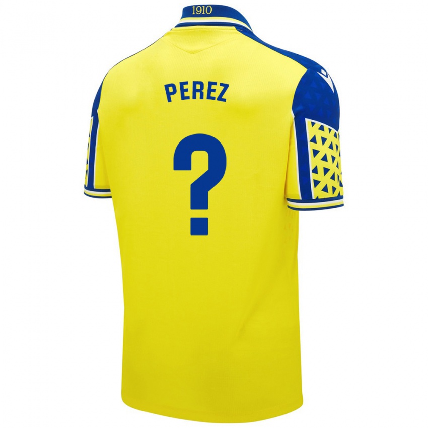 Kinderen Ángel Pérez #0 Geel Blauw Thuisshirt Thuistenue 2024/25 T-Shirt