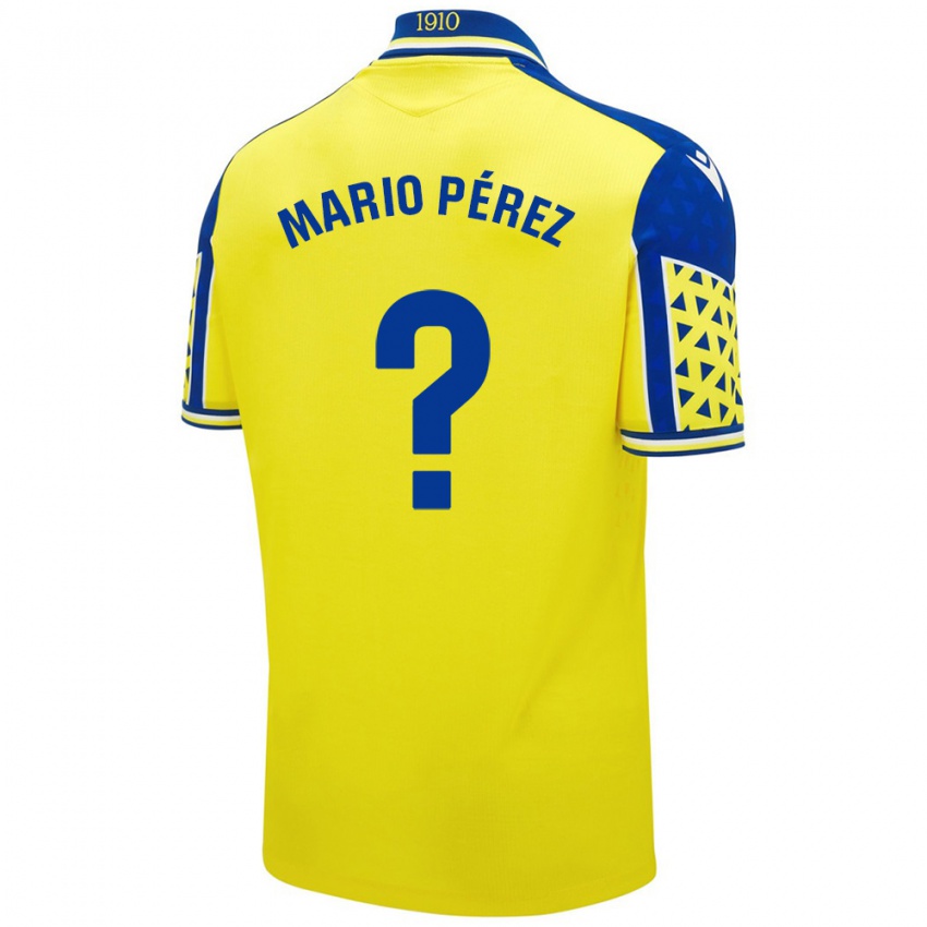 Kinderen Mario Pérez #0 Geel Blauw Thuisshirt Thuistenue 2024/25 T-Shirt