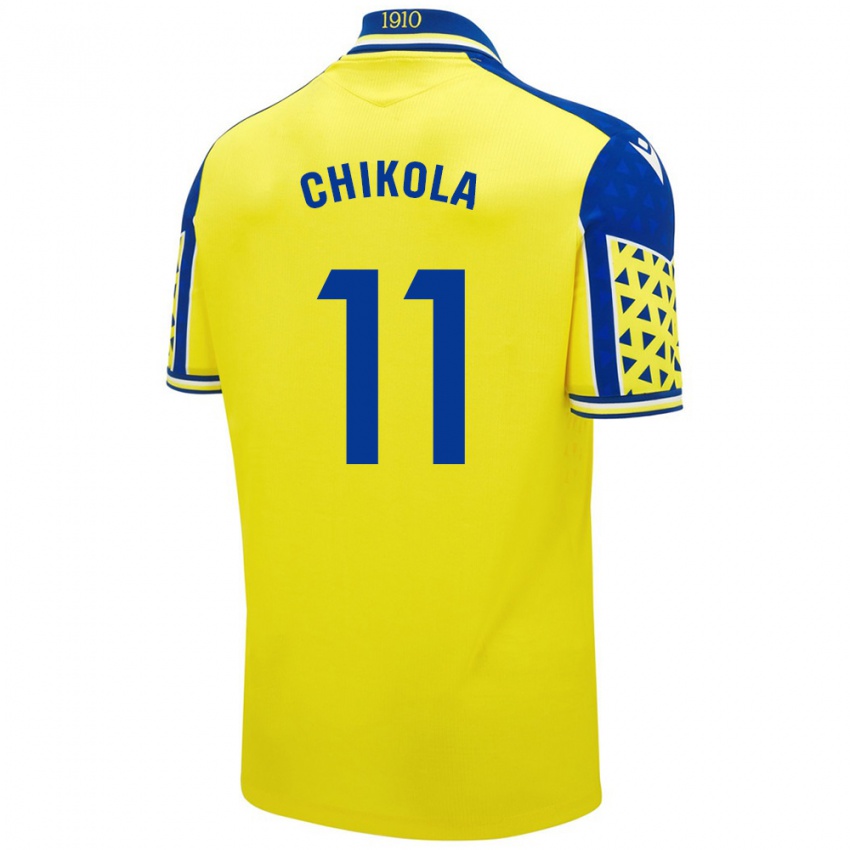 Kinderen Peter Chikola #11 Geel Blauw Thuisshirt Thuistenue 2024/25 T-Shirt