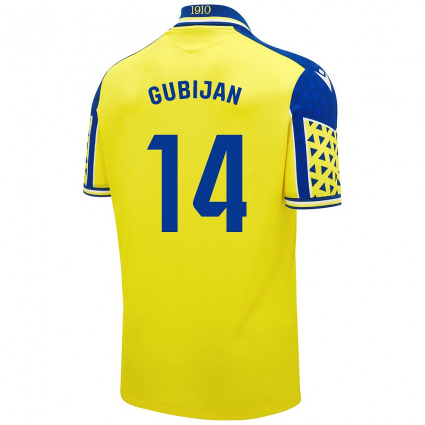 Kinderen Lovro Gubijan #14 Geel Blauw Thuisshirt Thuistenue 2024/25 T-Shirt