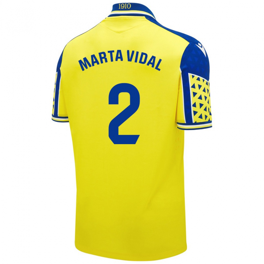 Kinderen Marta Vidal Vela #2 Geel Blauw Thuisshirt Thuistenue 2024/25 T-Shirt