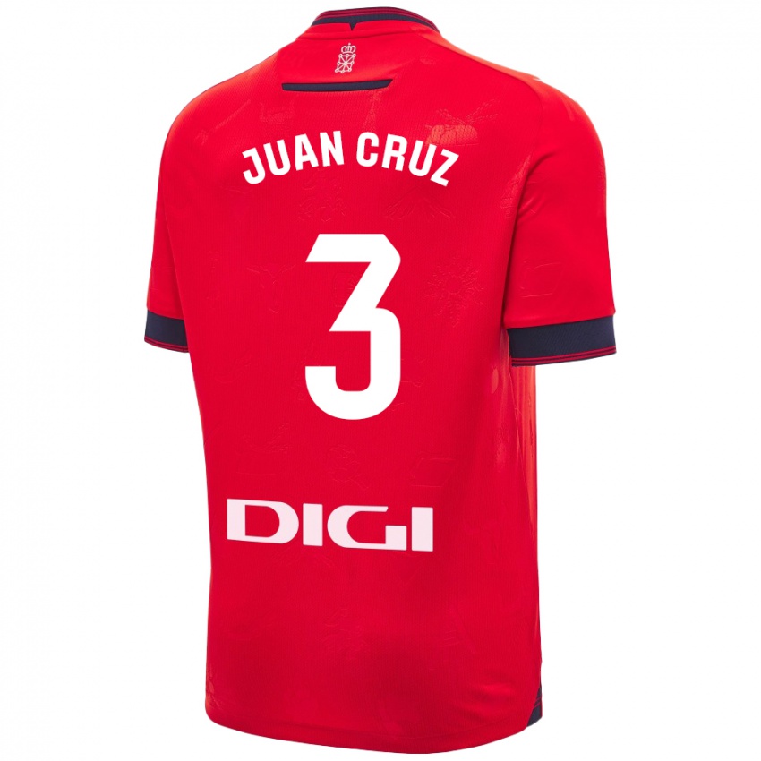 Kinderen Juan Cruz #3 Rood Wit Thuisshirt Thuistenue 2024/25 T-Shirt