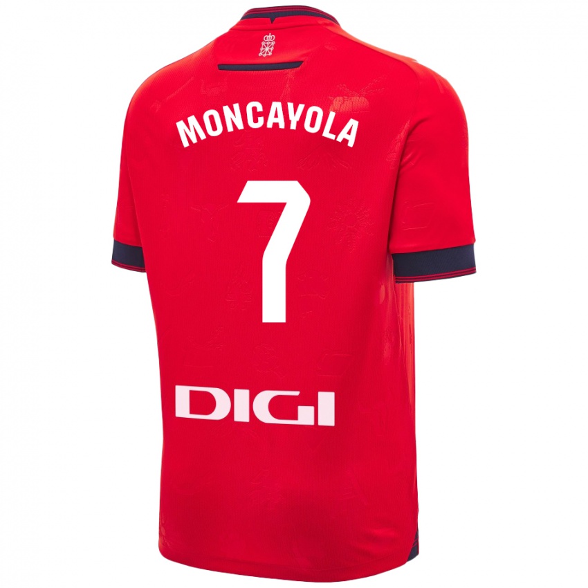 Kinderen Jon Moncayola #7 Rood Wit Thuisshirt Thuistenue 2024/25 T-Shirt