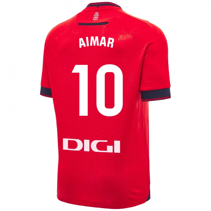 Kinderen Aimar Oroz #10 Rood Wit Thuisshirt Thuistenue 2024/25 T-Shirt