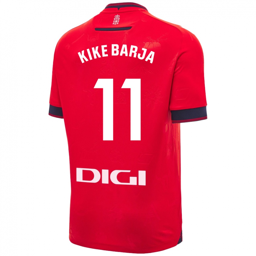 Kinderen Kike Barja #11 Rood Wit Thuisshirt Thuistenue 2024/25 T-Shirt