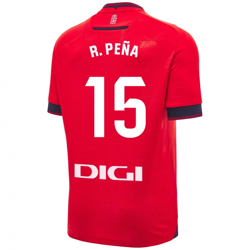 Kinderen Rubén Peña #15 Rood Wit Thuisshirt Thuistenue 2024/25 T-Shirt