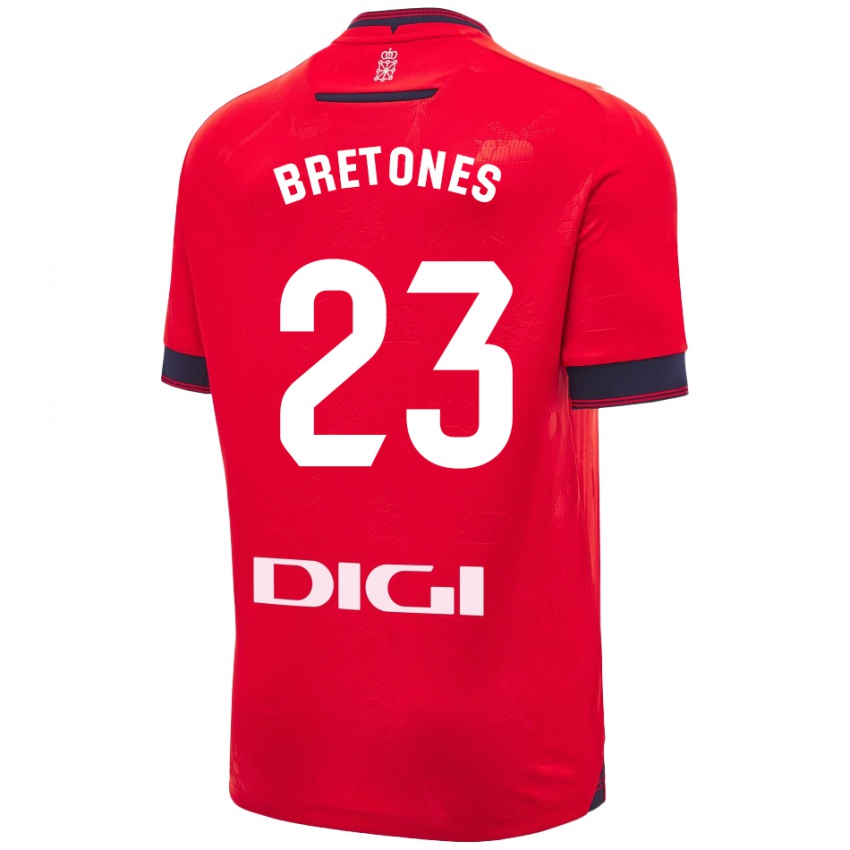 Kinderen Abel Bretones #23 Rood Wit Thuisshirt Thuistenue 2024/25 T-Shirt