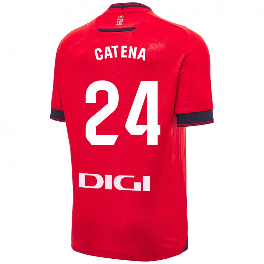 Kinderen Alejandro Catena #24 Rood Wit Thuisshirt Thuistenue 2024/25 T-Shirt