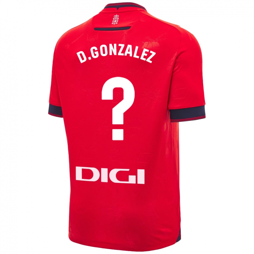 Kinderen Dani González #0 Rood Wit Thuisshirt Thuistenue 2024/25 T-Shirt