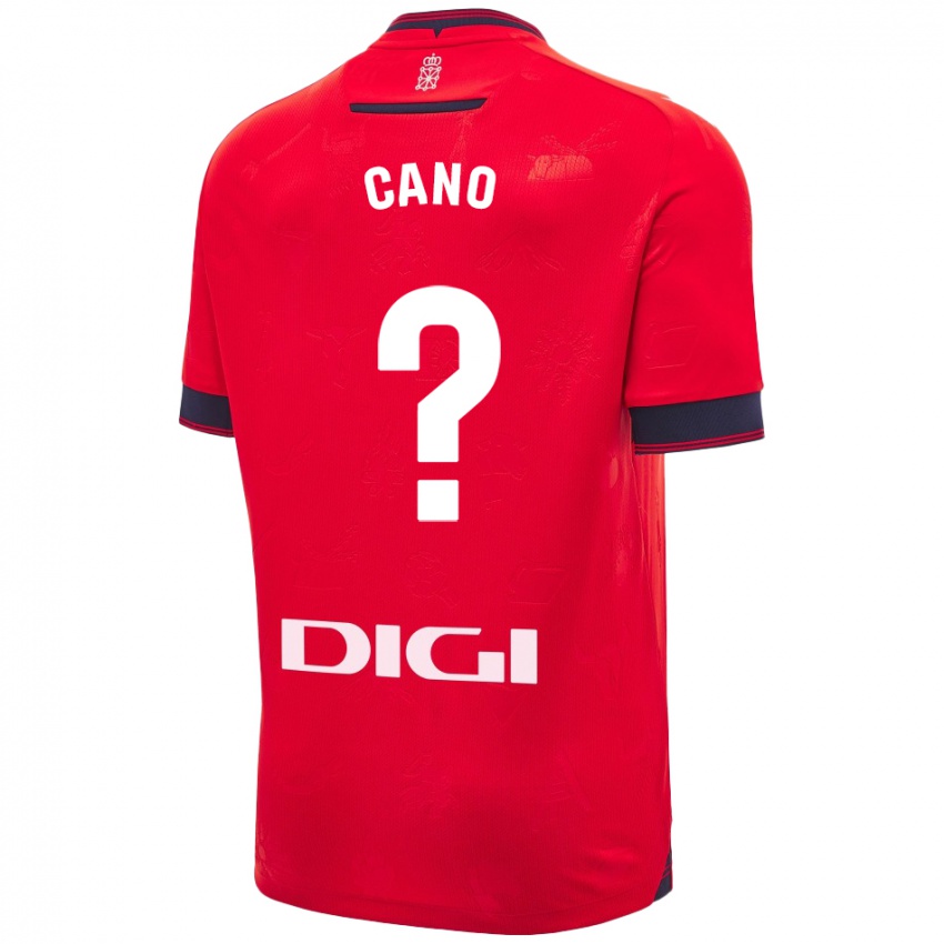 Kinderen Javi Caño #0 Rood Wit Thuisshirt Thuistenue 2024/25 T-Shirt