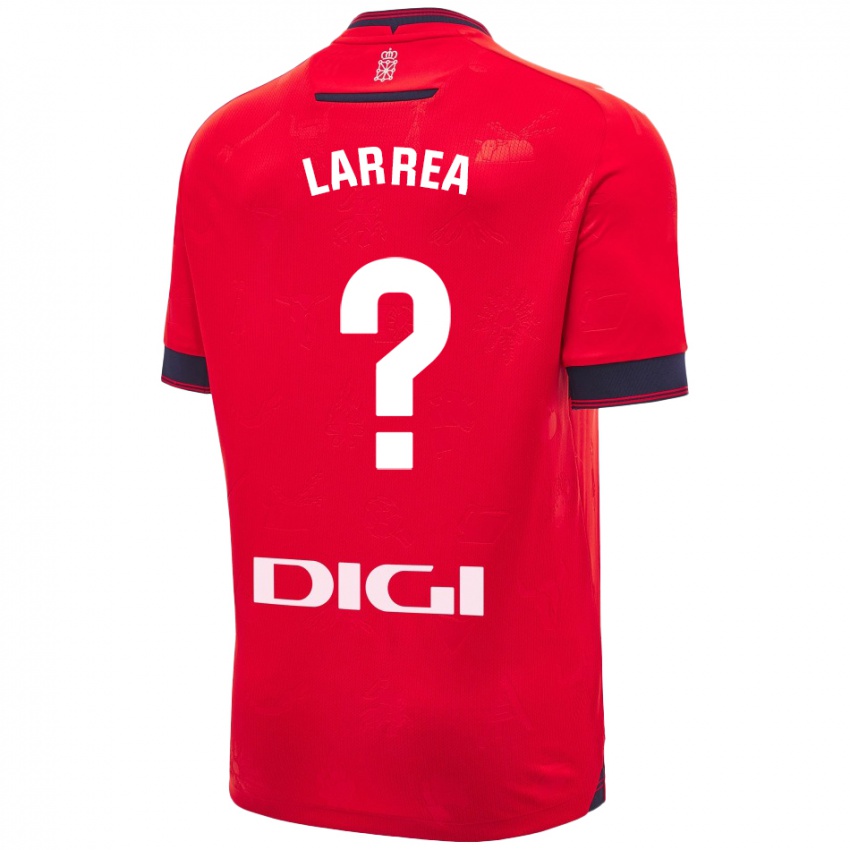 Kinderen Unai Larrea #0 Rood Wit Thuisshirt Thuistenue 2024/25 T-Shirt