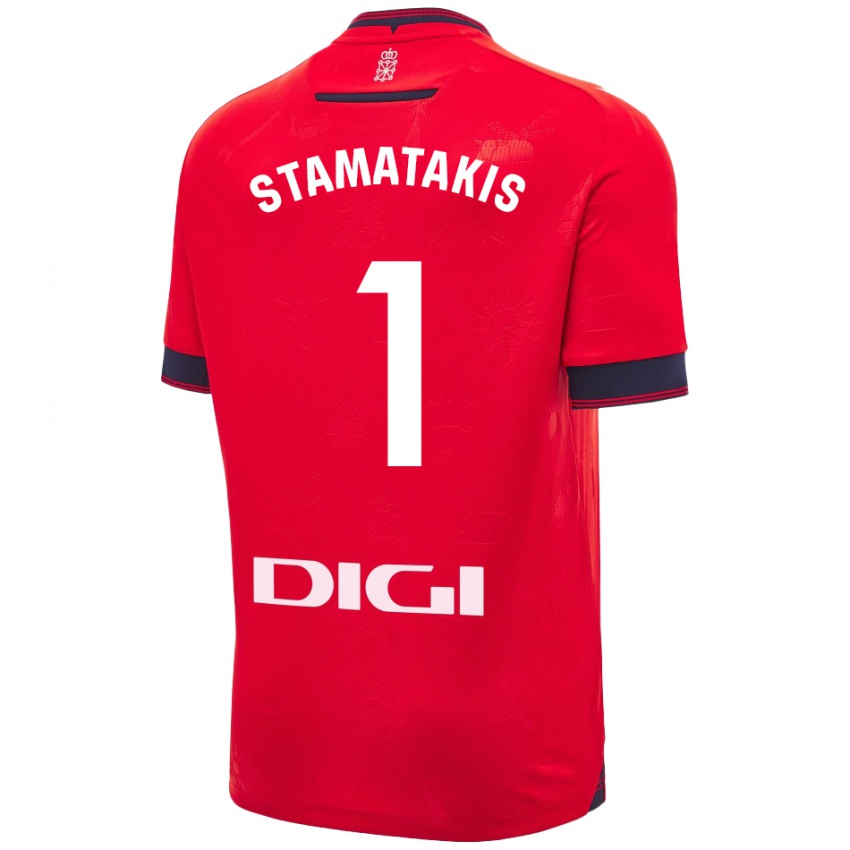 Kinderen Dimitrios Stamatakis #1 Rood Wit Thuisshirt Thuistenue 2024/25 T-Shirt