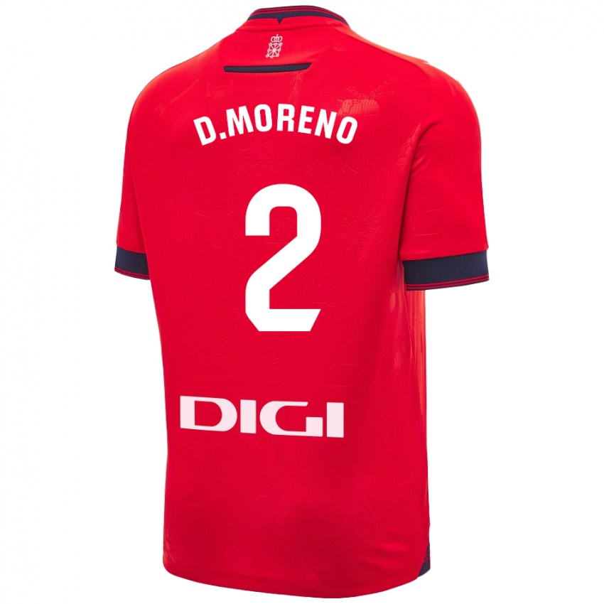 Kinderen Diego Moreno #2 Rood Wit Thuisshirt Thuistenue 2024/25 T-Shirt