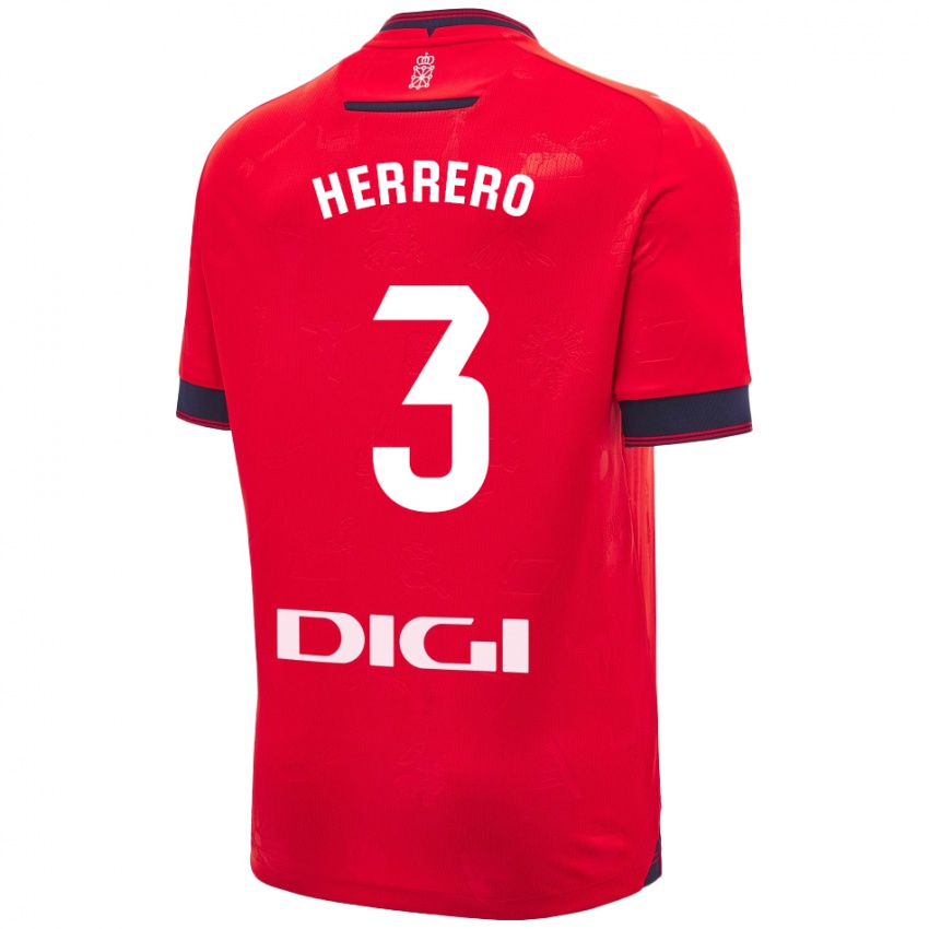 Kinderen Toni Herrero #3 Rood Wit Thuisshirt Thuistenue 2024/25 T-Shirt