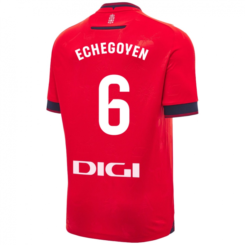 Kinderen Mauro Echegoyen #6 Rood Wit Thuisshirt Thuistenue 2024/25 T-Shirt