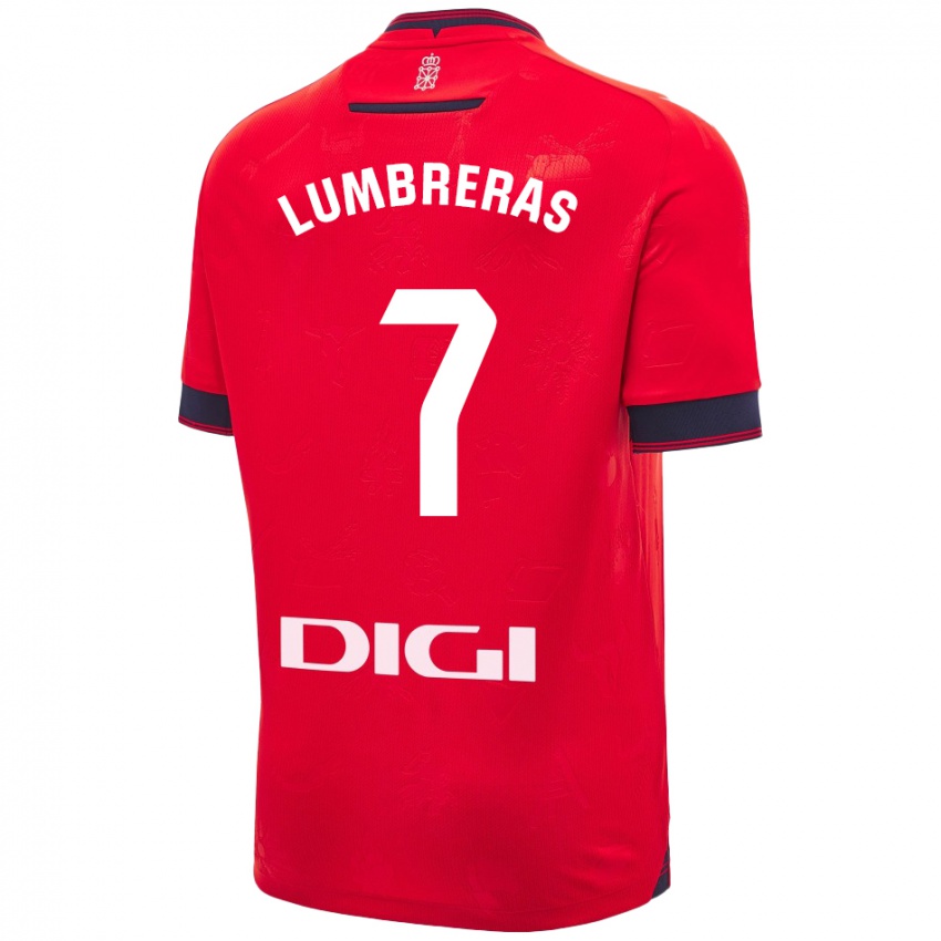 Kinderen Carlos Lumbreras #7 Rood Wit Thuisshirt Thuistenue 2024/25 T-Shirt