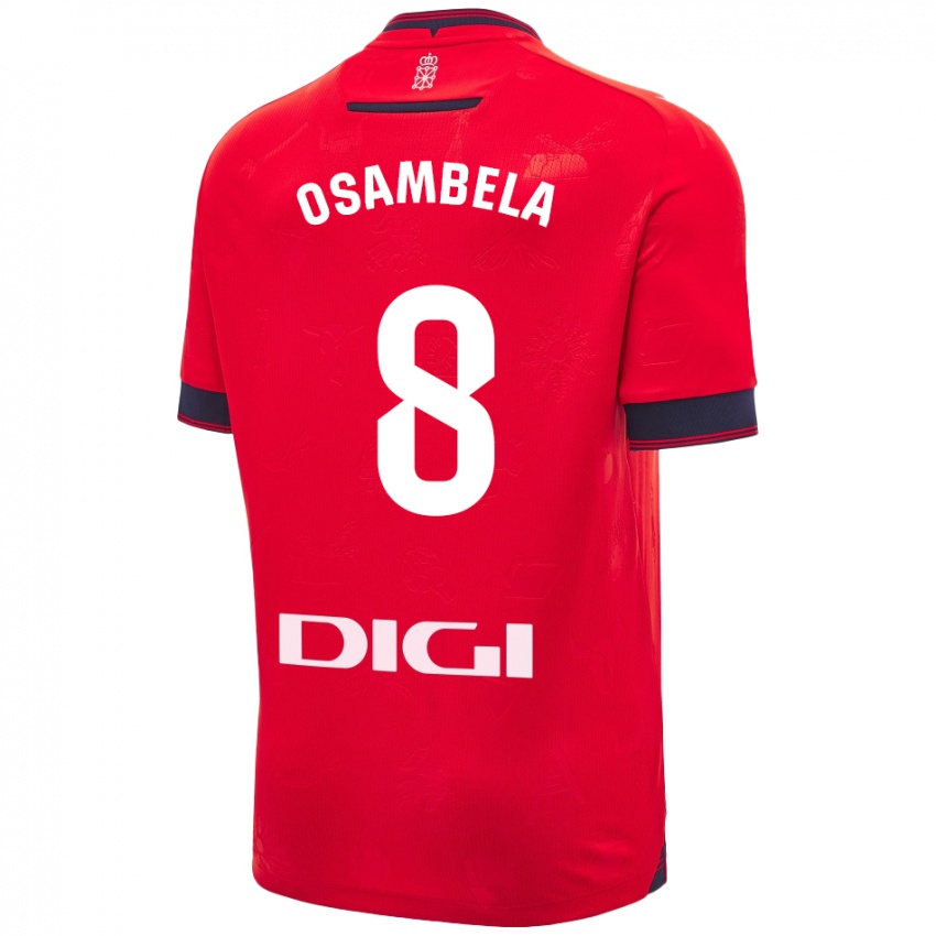 Kinderen Asier Osambela #8 Rood Wit Thuisshirt Thuistenue 2024/25 T-Shirt