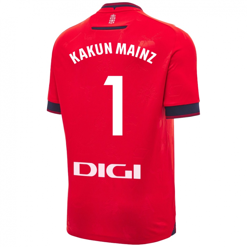 Kinderen Kakun Mainz #1 Rood Wit Thuisshirt Thuistenue 2024/25 T-Shirt