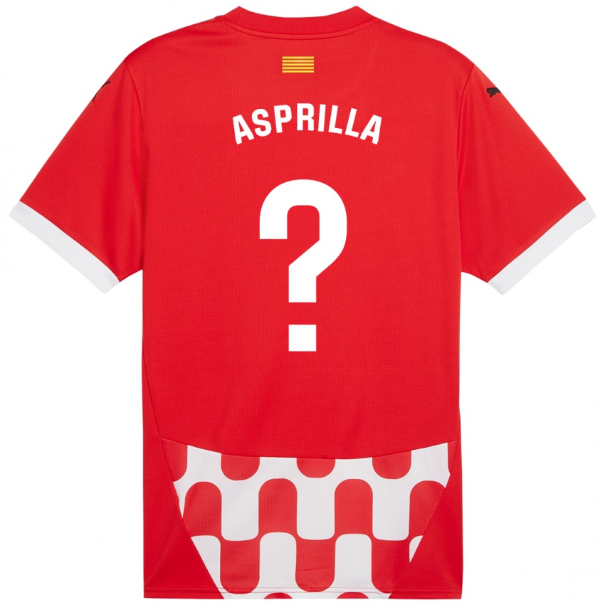 Kinderen Yáser Asprilla #0 Rood Wit Thuisshirt Thuistenue 2024/25 T-Shirt