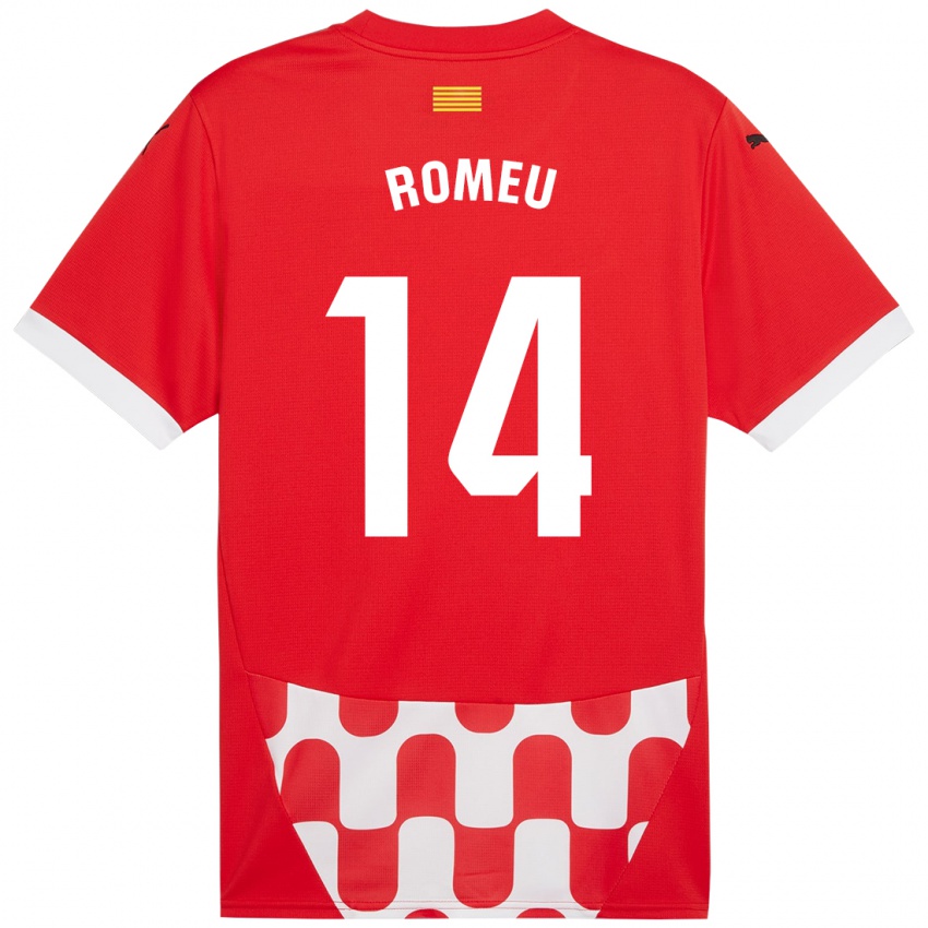 Kinderen Oriol Romeu #14 Rood Wit Thuisshirt Thuistenue 2024/25 T-Shirt