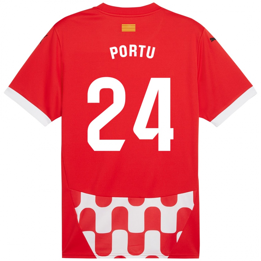 Kinderen Portu #24 Rood Wit Thuisshirt Thuistenue 2024/25 T-Shirt