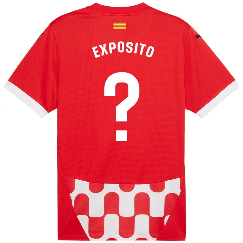 Kinderen Samu Exposito #0 Rood Wit Thuisshirt Thuistenue 2024/25 T-Shirt