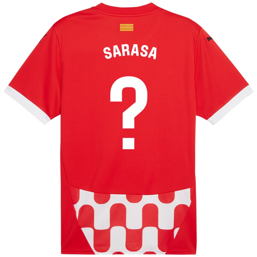 Kinderen Javier Sarasa #0 Rood Wit Thuisshirt Thuistenue 2024/25 T-Shirt