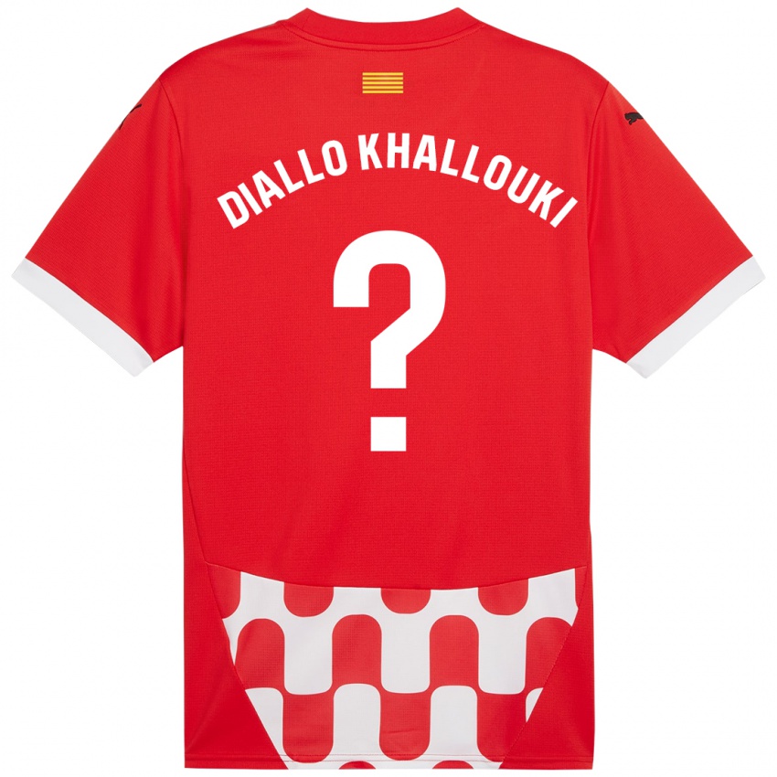 Kinderen Siaka Diallo Khallouki #0 Rood Wit Thuisshirt Thuistenue 2024/25 T-Shirt