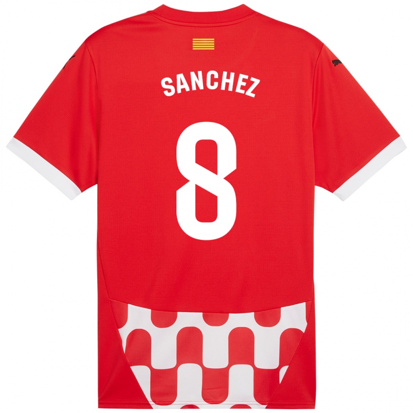 Kinderen Miguel Ángel Sánchez #8 Rood Wit Thuisshirt Thuistenue 2024/25 T-Shirt