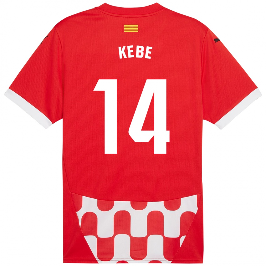 Kinderen Moussa Kébé #14 Rood Wit Thuisshirt Thuistenue 2024/25 T-Shirt