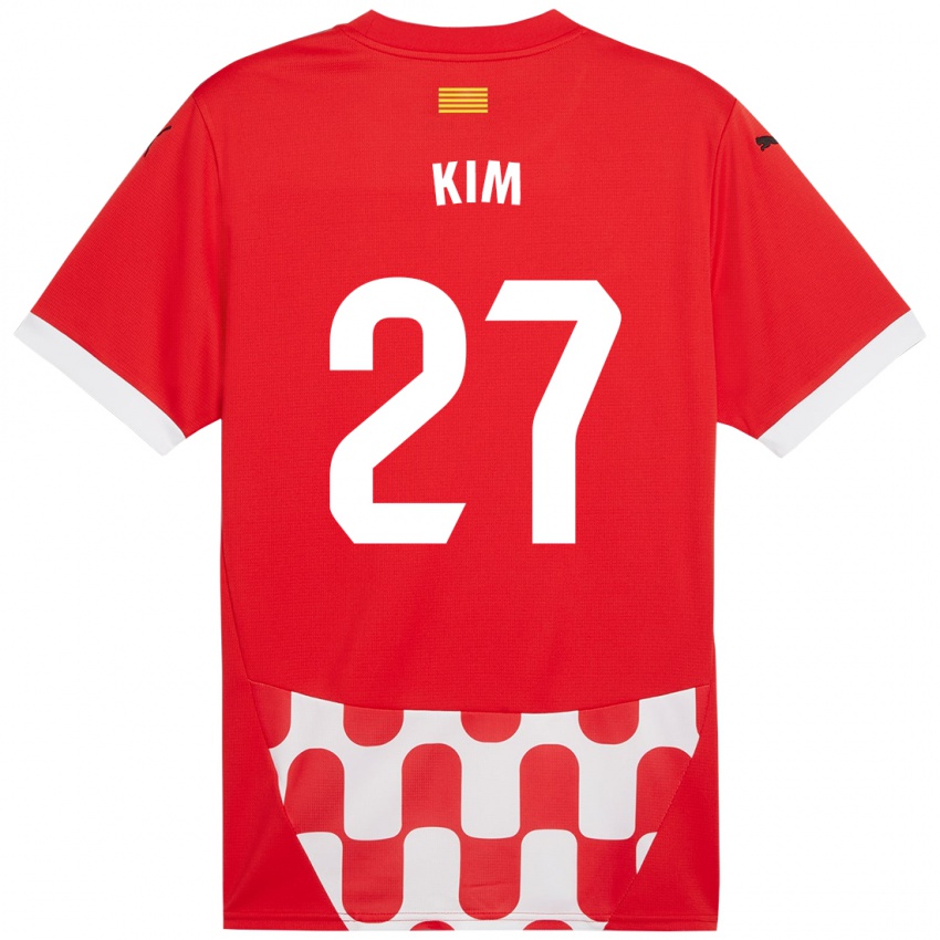 Kinderen Min-Su Kim #27 Rood Wit Thuisshirt Thuistenue 2024/25 T-Shirt