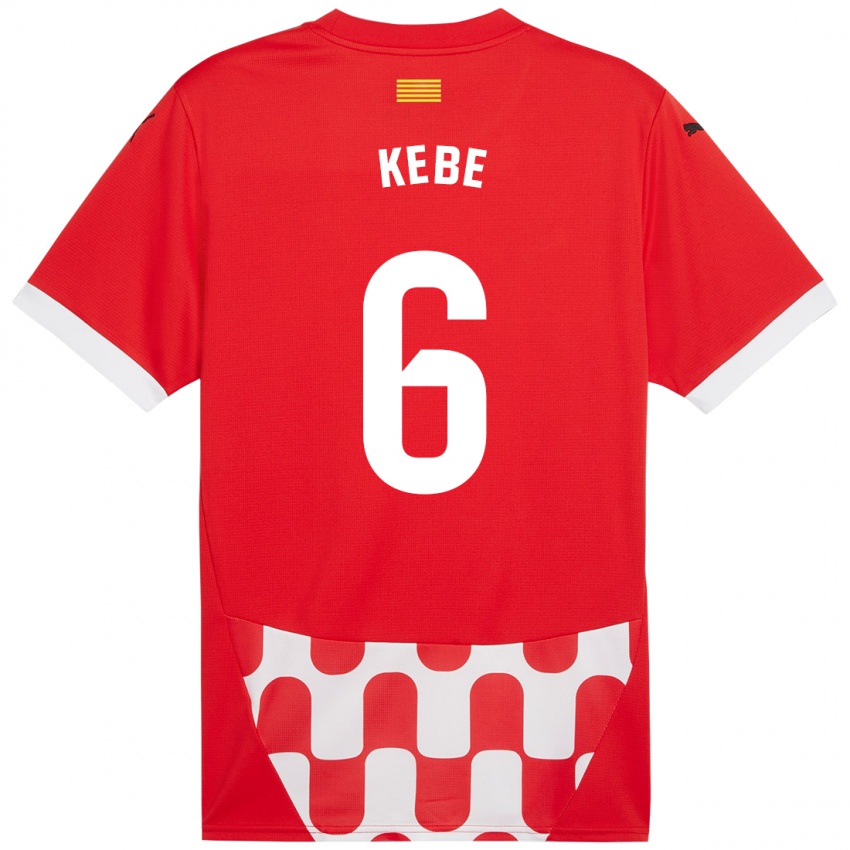 Kinderen Ibrahima Kébé #6 Rood Wit Thuisshirt Thuistenue 2024/25 T-Shirt