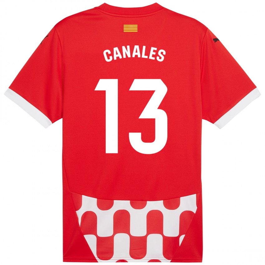 Kinderen Juanvi Canales #13 Rood Wit Thuisshirt Thuistenue 2024/25 T-Shirt