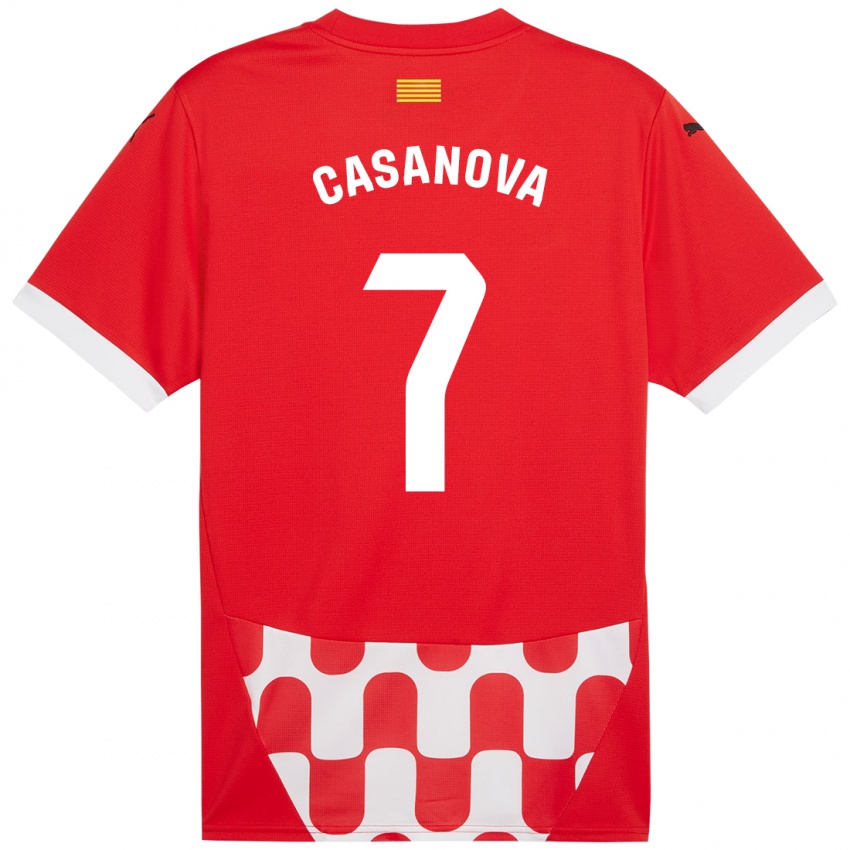 Kinderen Àstrid Casanova #7 Rood Wit Thuisshirt Thuistenue 2024/25 T-Shirt