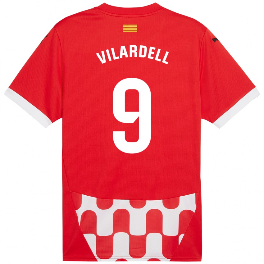 Kinderen Júlia Vilardell #9 Rood Wit Thuisshirt Thuistenue 2024/25 T-Shirt