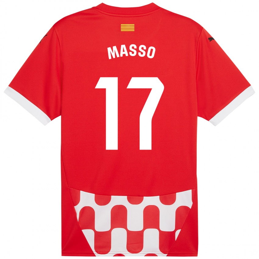 Kinderen Ainoa Massó #17 Rood Wit Thuisshirt Thuistenue 2024/25 T-Shirt