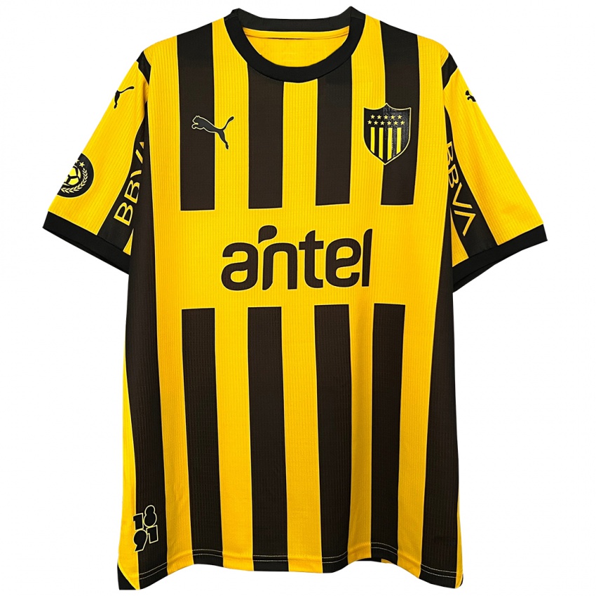 Kinderen Santiago Benítez #0 Geel Zwart Thuisshirt Thuistenue 2024/25 T-Shirt