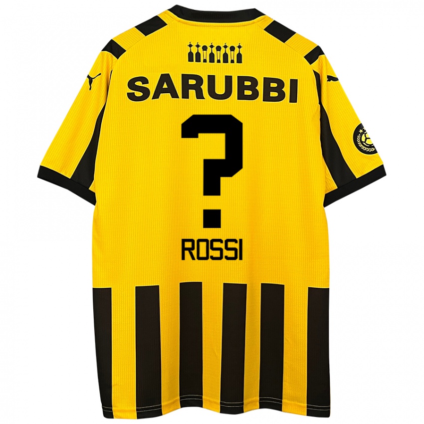 Kinderen Nicolás Rossi #0 Geel Zwart Thuisshirt Thuistenue 2024/25 T-Shirt