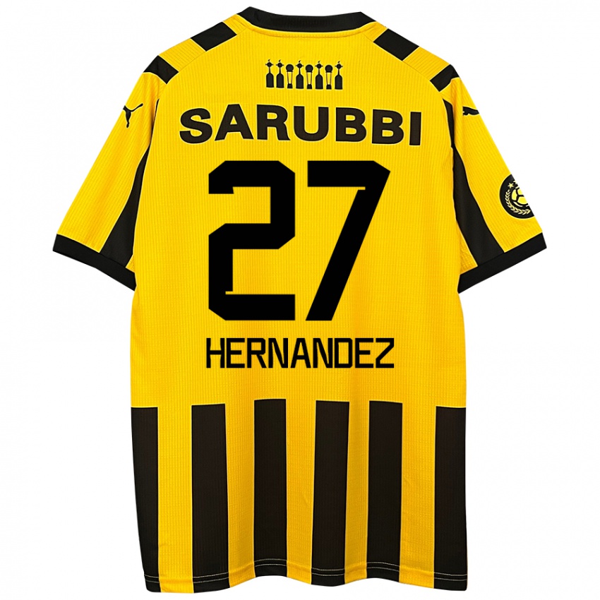 Kinderen Lucas Hernández #27 Geel Zwart Thuisshirt Thuistenue 2024/25 T-Shirt