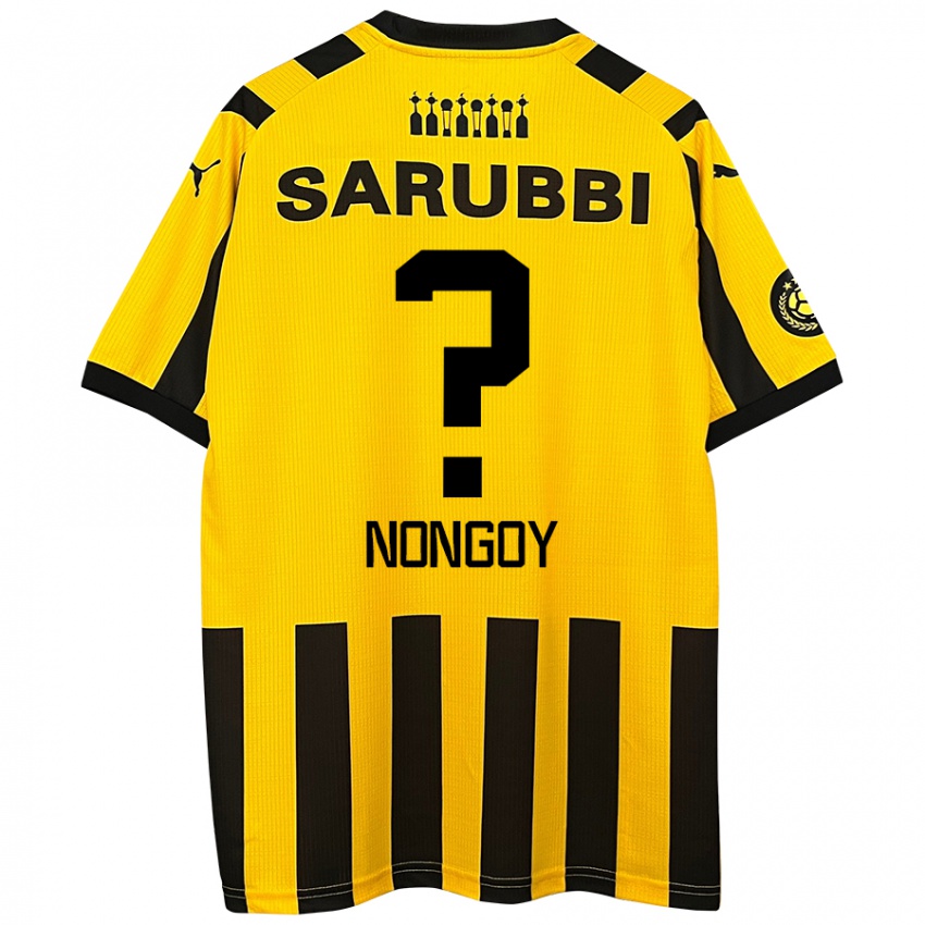 Kinderen Pablo Nongoy #0 Geel Zwart Thuisshirt Thuistenue 2024/25 T-Shirt