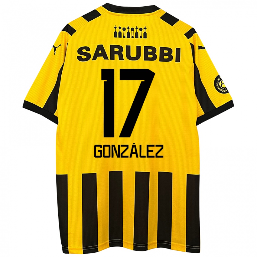 Kinderen Luciano González #17 Geel Zwart Thuisshirt Thuistenue 2024/25 T-Shirt