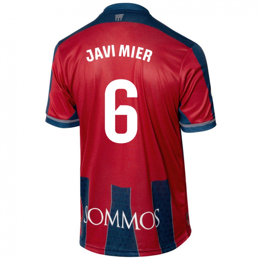 Kinderen Javi Mier #6 Rood Blauw Thuisshirt Thuistenue 2024/25 T-Shirt