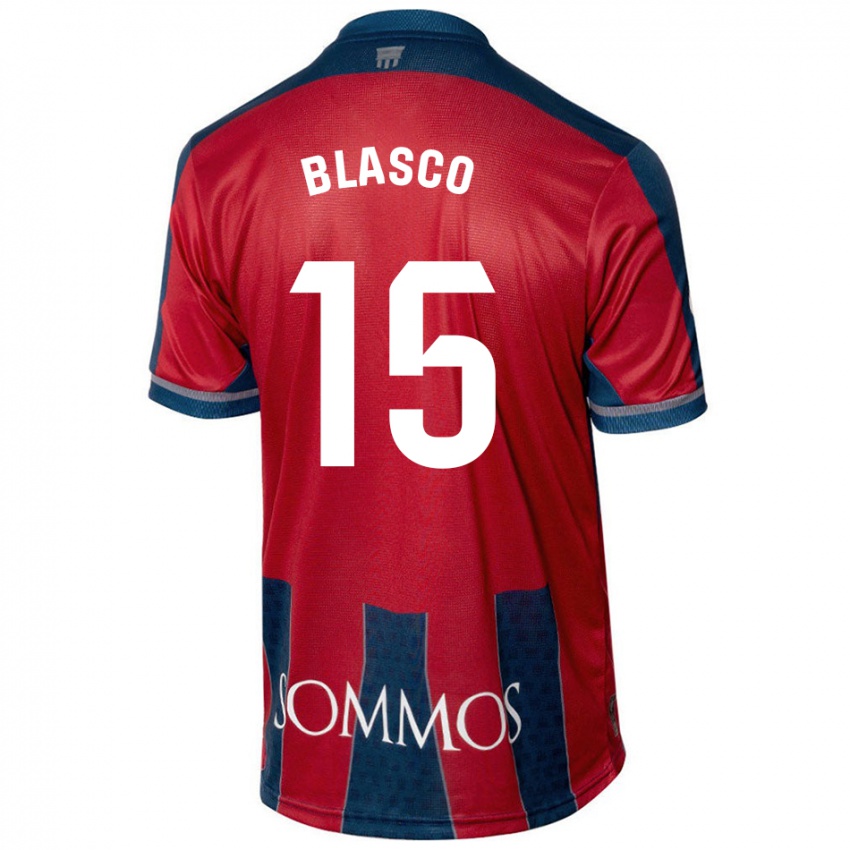 Kinderen Jérémy Blasco #15 Rood Blauw Thuisshirt Thuistenue 2024/25 T-Shirt