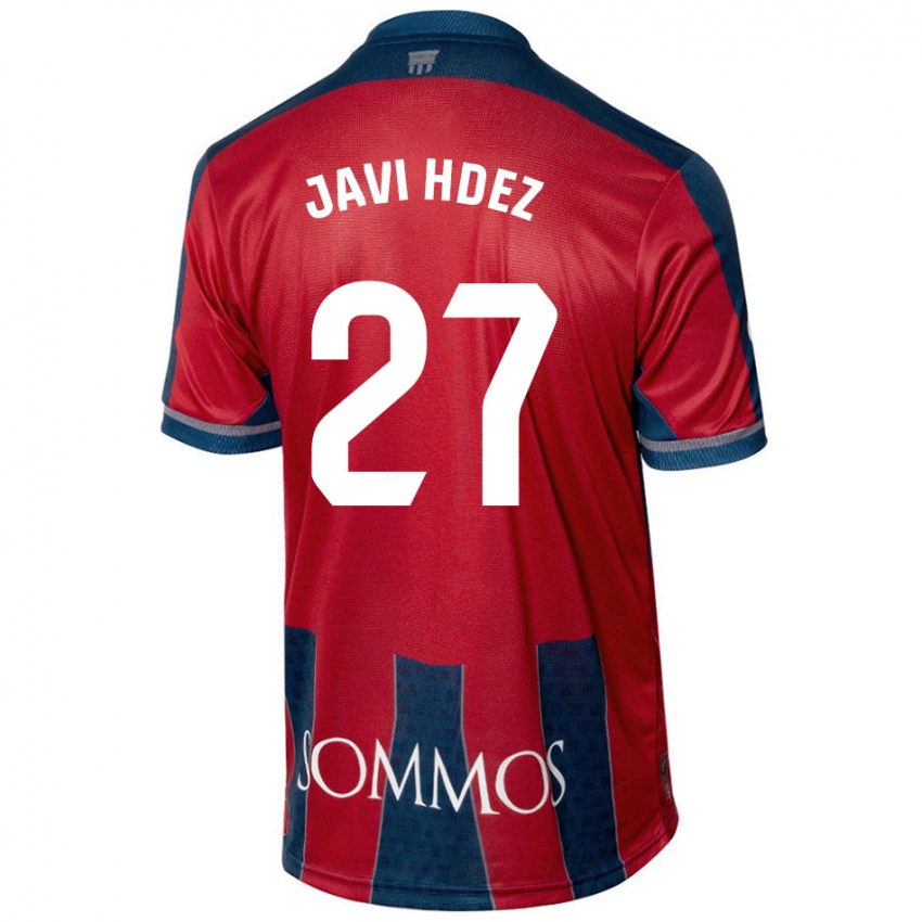 Kinderen Javi Hernández #27 Rood Blauw Thuisshirt Thuistenue 2024/25 T-Shirt